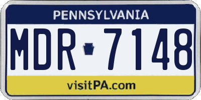 PA license plate MDR7148
