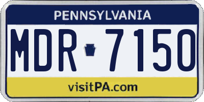 PA license plate MDR7150