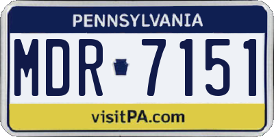PA license plate MDR7151
