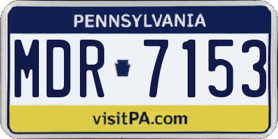 PA license plate MDR7153