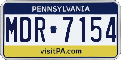 PA license plate MDR7154