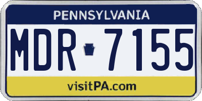 PA license plate MDR7155