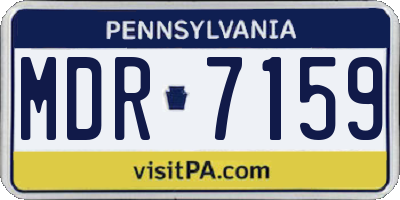 PA license plate MDR7159