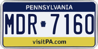 PA license plate MDR7160