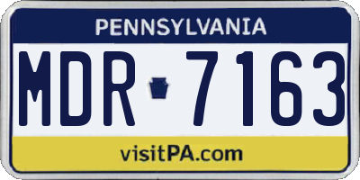 PA license plate MDR7163