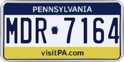 PA license plate MDR7164