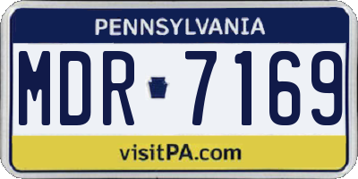 PA license plate MDR7169