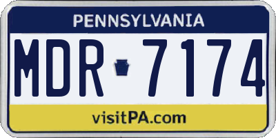 PA license plate MDR7174