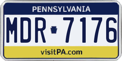 PA license plate MDR7176