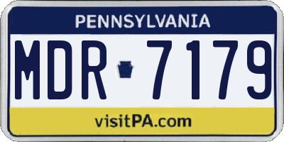 PA license plate MDR7179
