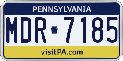 PA license plate MDR7185