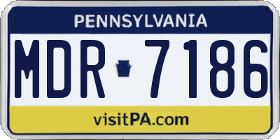 PA license plate MDR7186