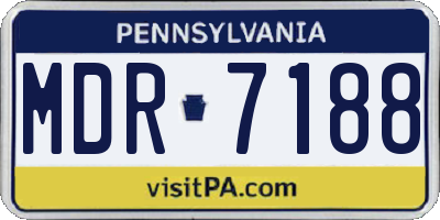 PA license plate MDR7188