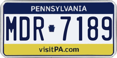 PA license plate MDR7189
