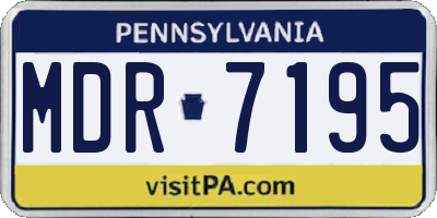 PA license plate MDR7195
