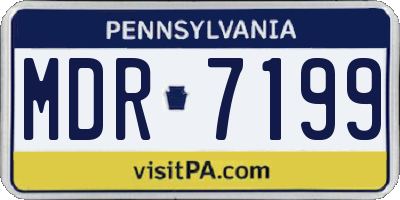 PA license plate MDR7199