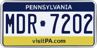PA license plate MDR7202