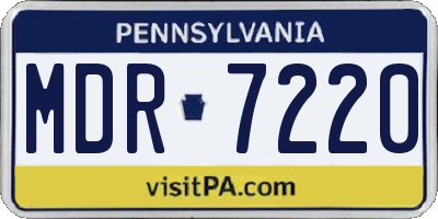 PA license plate MDR7220