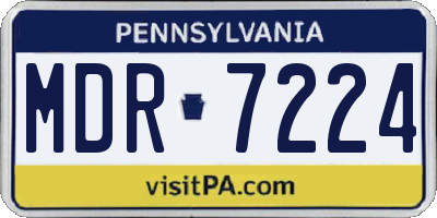 PA license plate MDR7224