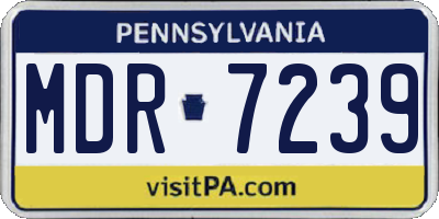 PA license plate MDR7239