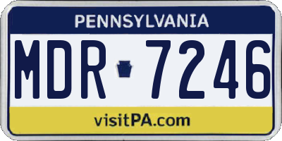 PA license plate MDR7246