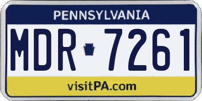 PA license plate MDR7261