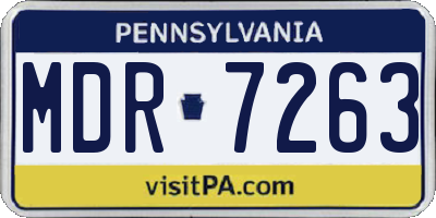 PA license plate MDR7263