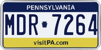 PA license plate MDR7264