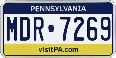 PA license plate MDR7269