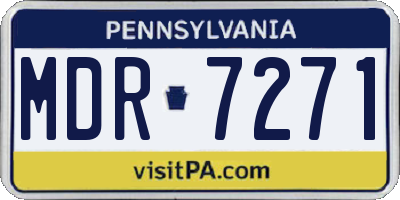 PA license plate MDR7271
