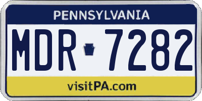 PA license plate MDR7282