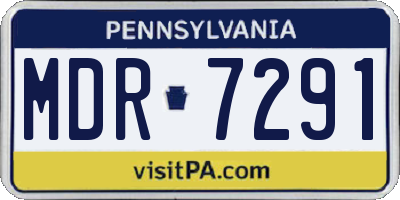 PA license plate MDR7291