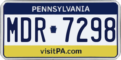 PA license plate MDR7298