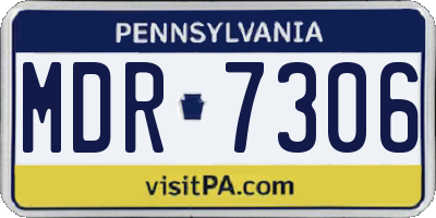 PA license plate MDR7306