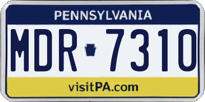 PA license plate MDR7310