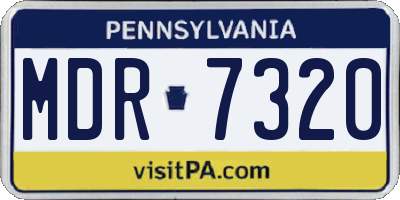 PA license plate MDR7320