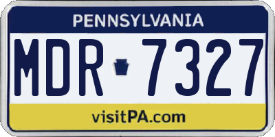 PA license plate MDR7327