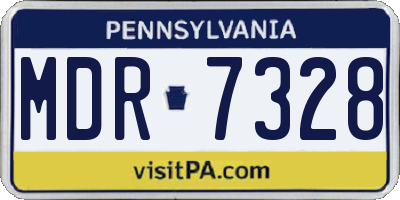 PA license plate MDR7328