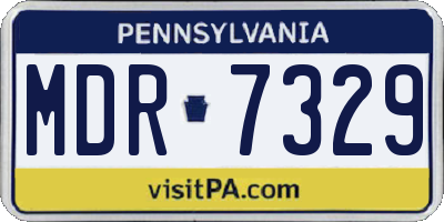PA license plate MDR7329