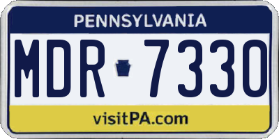 PA license plate MDR7330