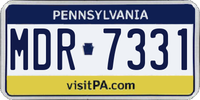 PA license plate MDR7331