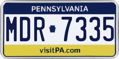 PA license plate MDR7335