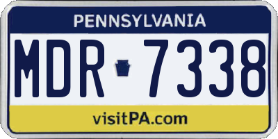 PA license plate MDR7338
