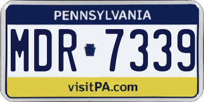 PA license plate MDR7339