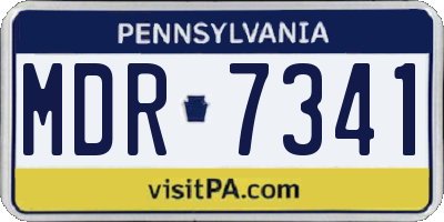 PA license plate MDR7341