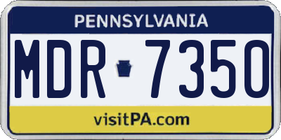 PA license plate MDR7350