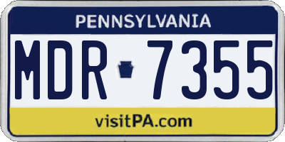 PA license plate MDR7355