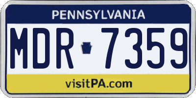 PA license plate MDR7359