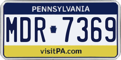 PA license plate MDR7369
