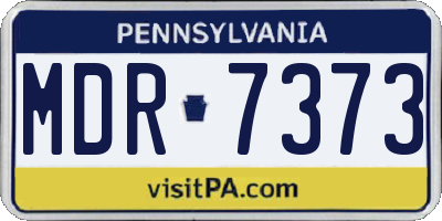 PA license plate MDR7373